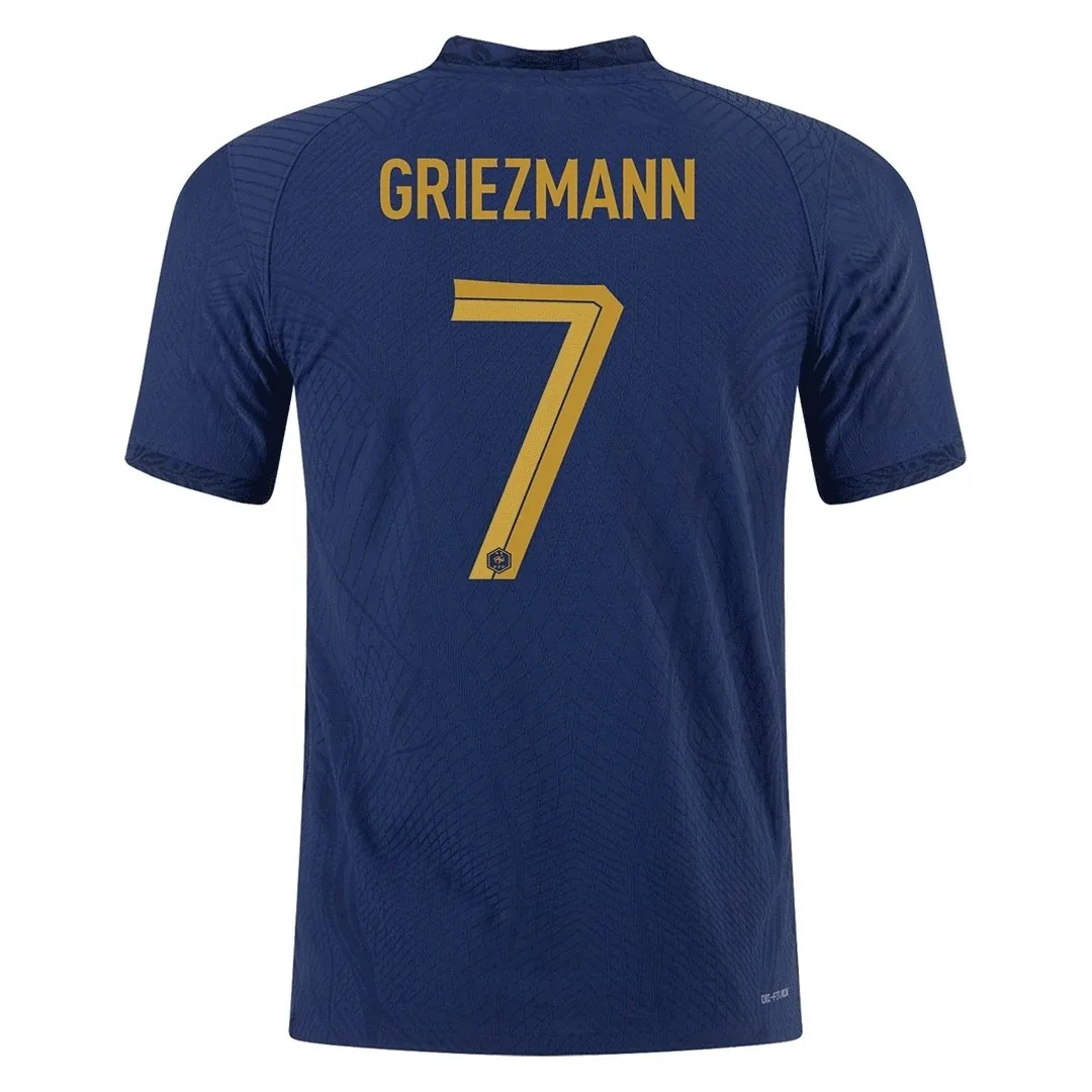 France 2022 Home Jersey – Griezmann #7 (Player Version, Authentic)