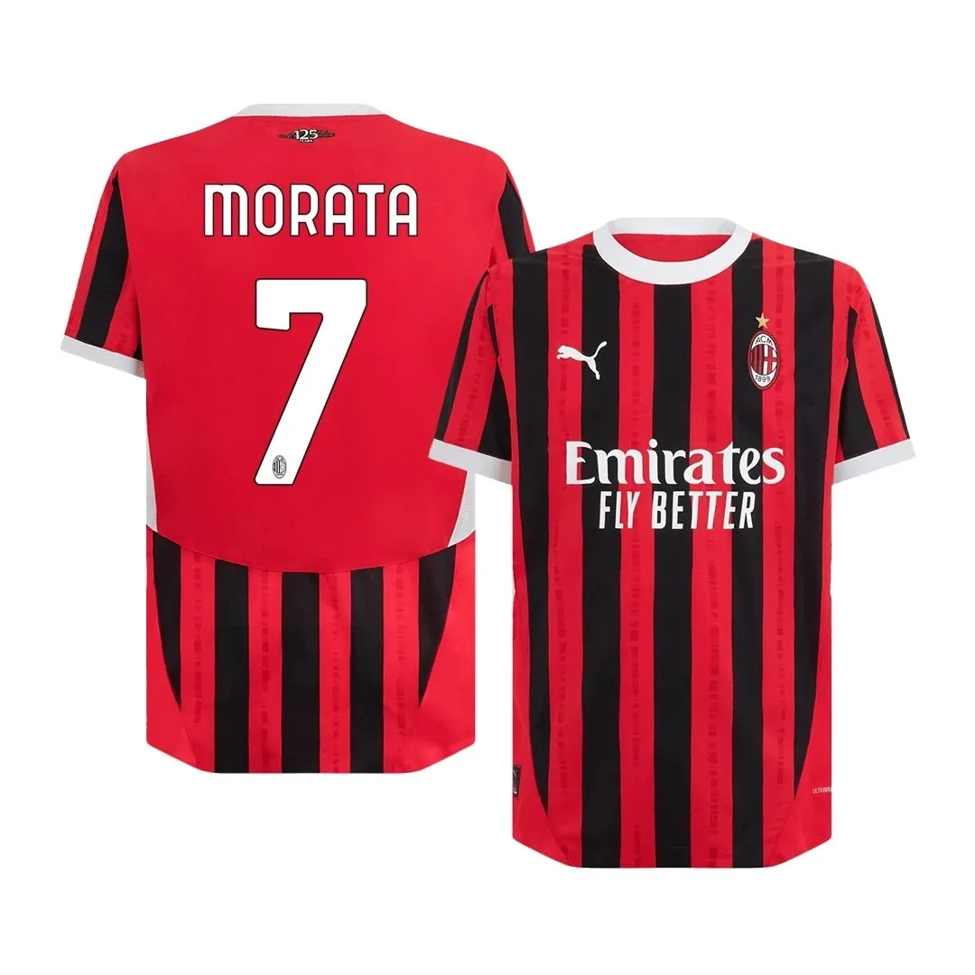 AC Milan 2024/25 Home Jersey – Morata #7 (Player Version, Authentic)