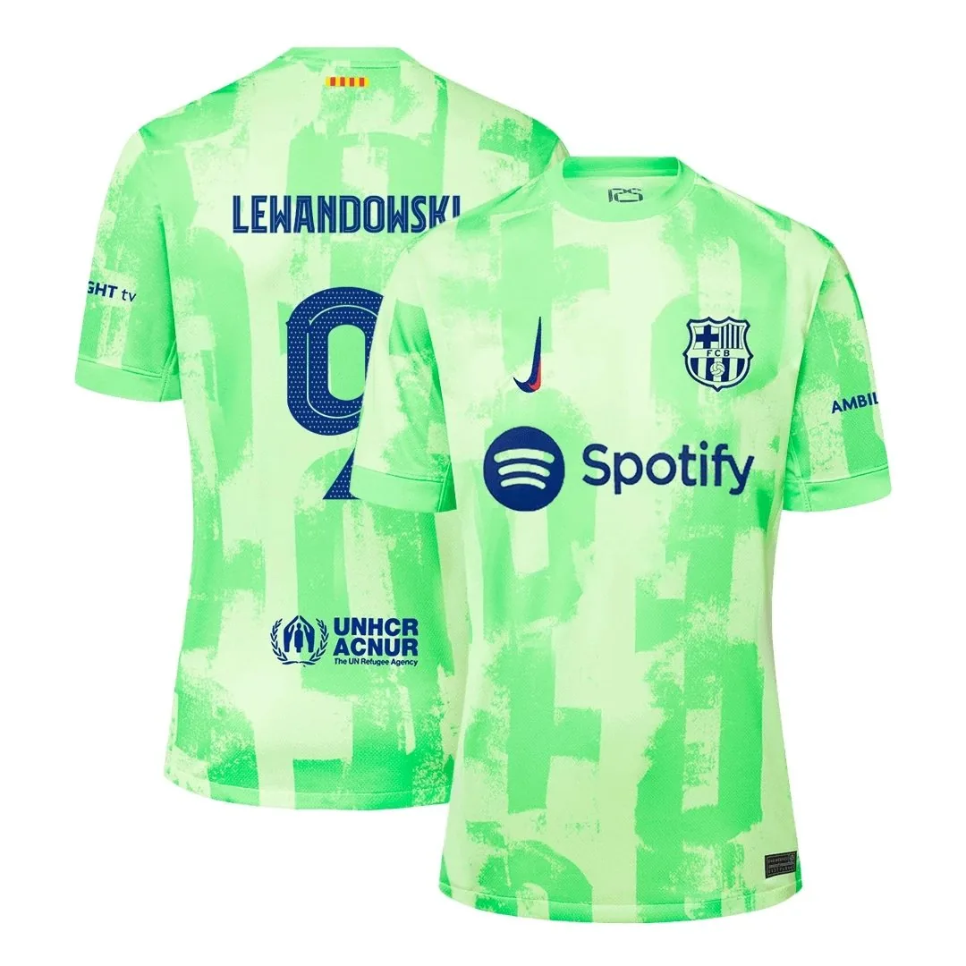 Barcelona 2024/25 Third Away Jersey – Lewandowski #9 (UCL)