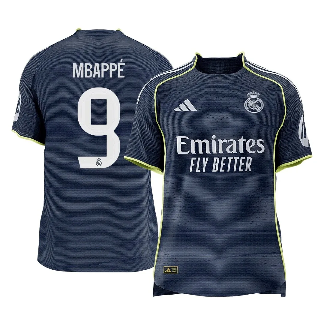 Real Madrid 2025/26 Away Jersey – Mbappé #9 (Player Version)