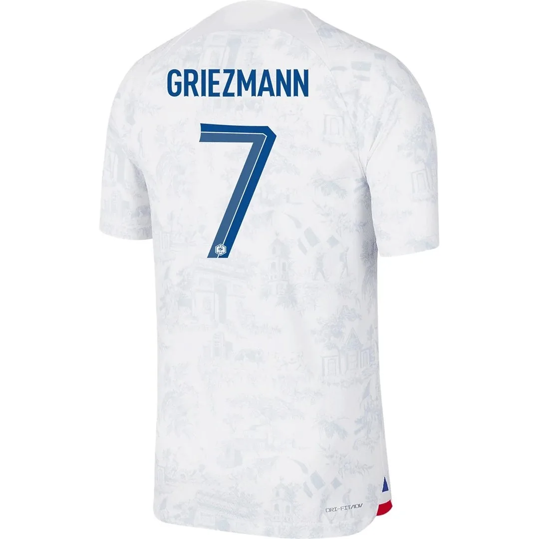 France 2022 Away Jersey – Griezmann #7 (Player Version, Authentic)