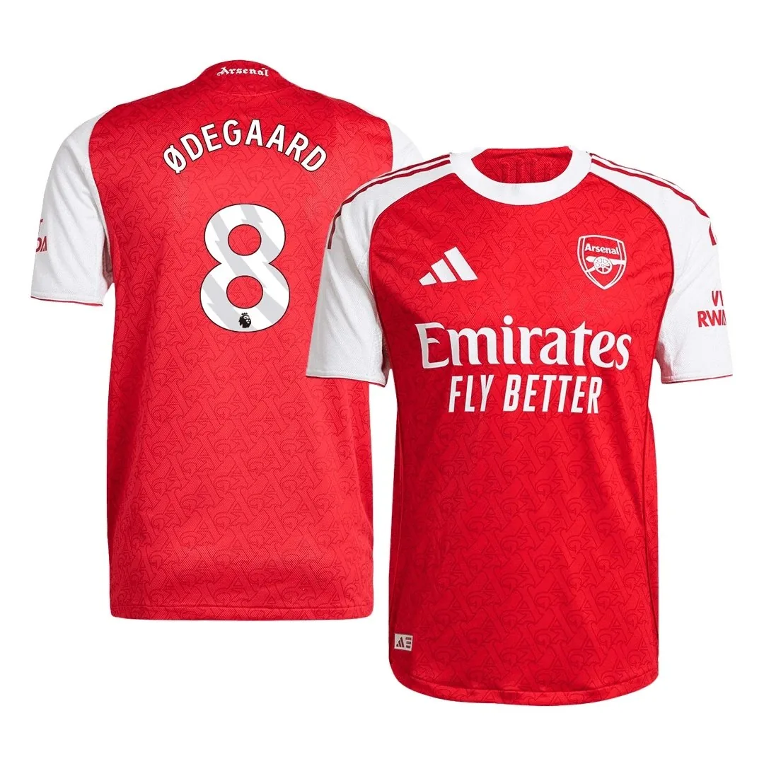 Arsenal 2025/26 Home Jersey – Odegaard #8 (Player Version)