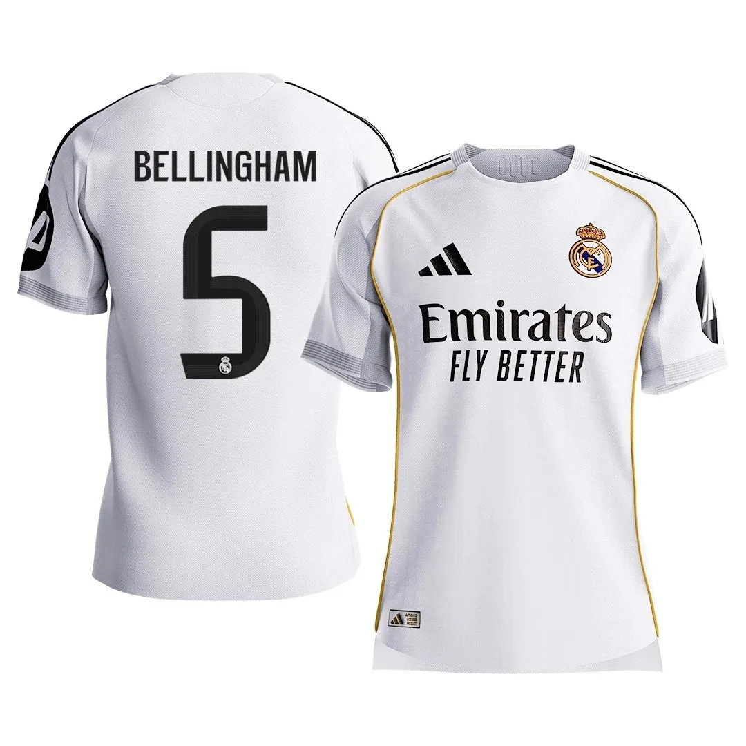 Real Madrid 2025/26 Home Jersey – Bellingham #5 (Player Version)