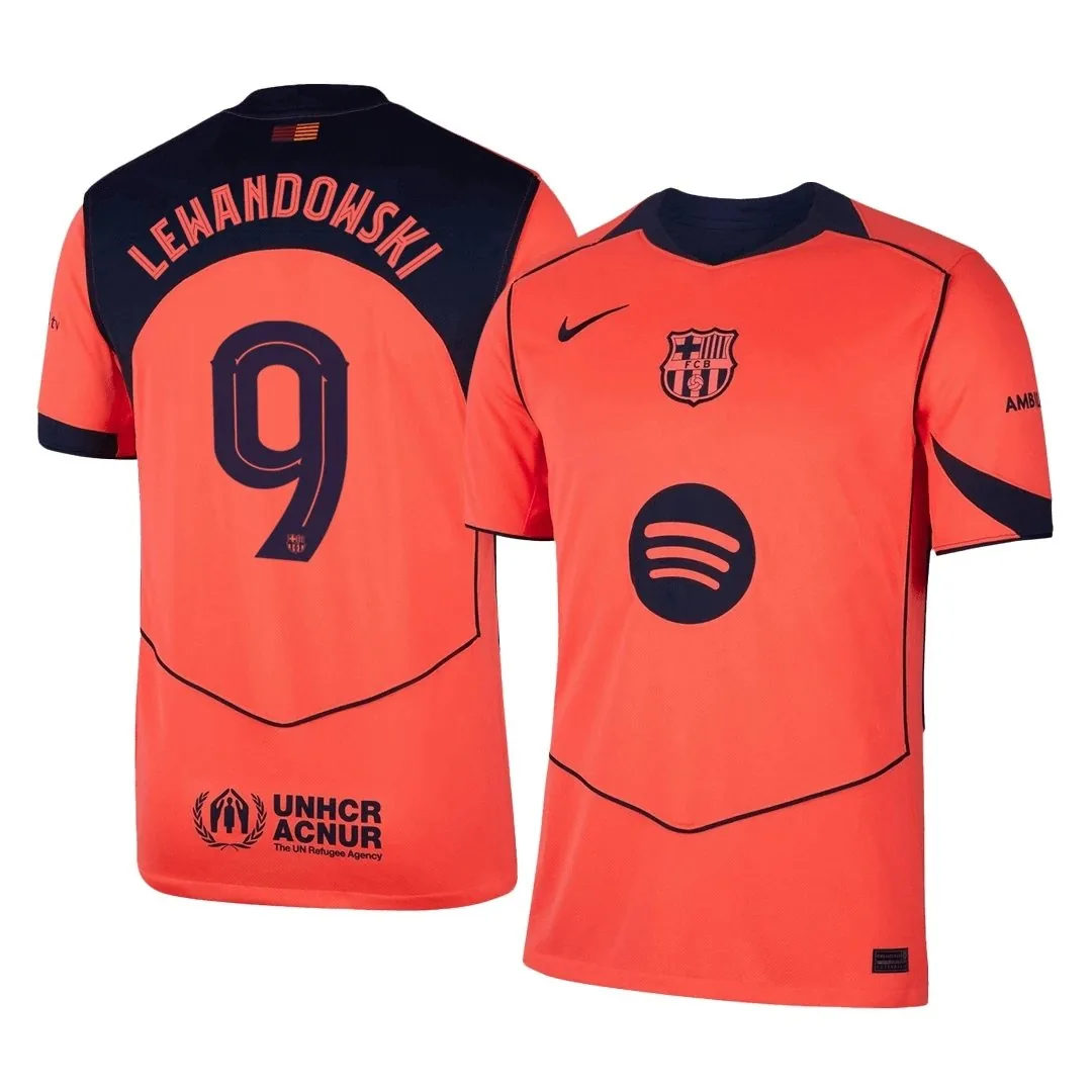 Barcelona 2025/26 Third Away Jersey – Lewandowski #9 (UCL)
