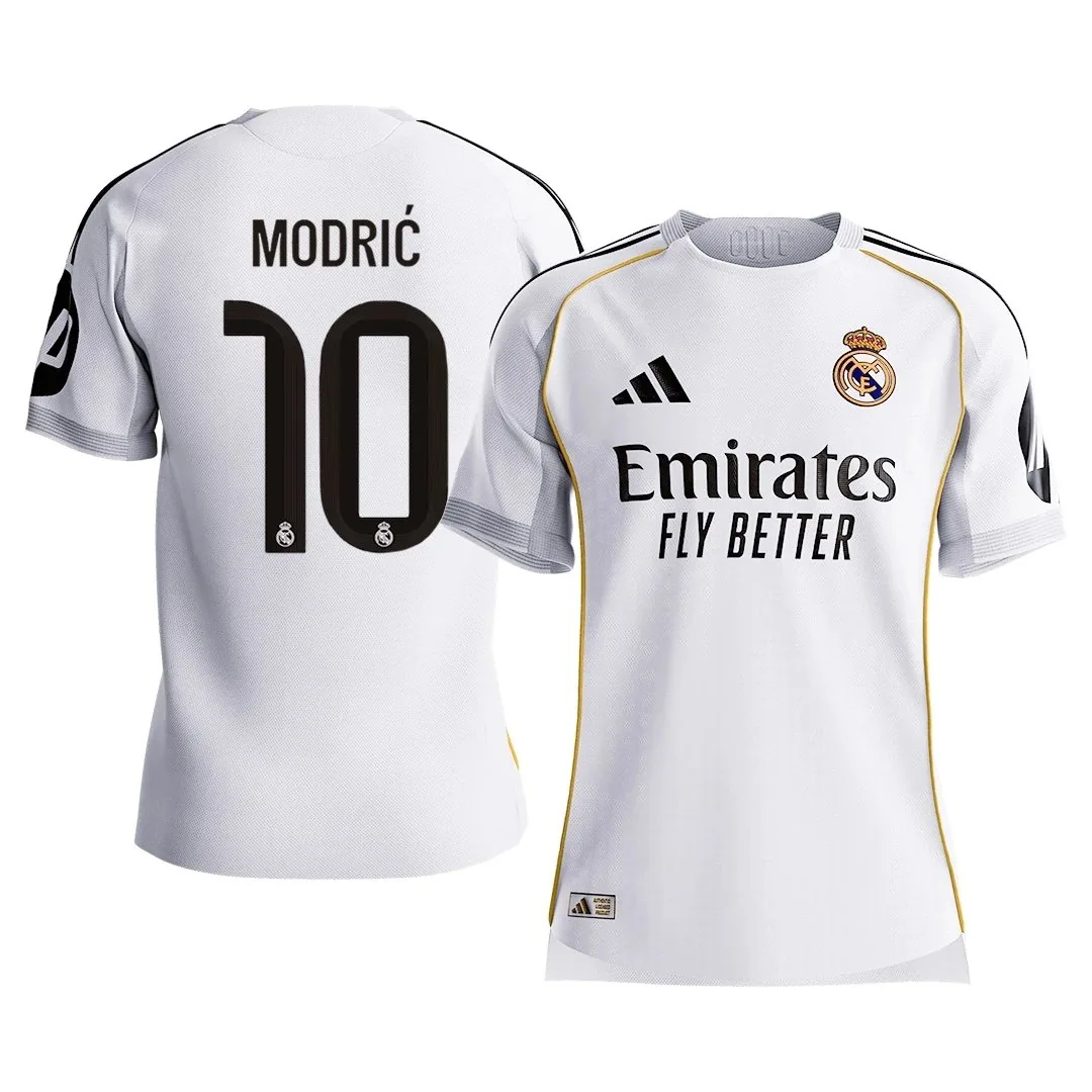 Real Madrid 2025/26 Home Jersey – Modric #10 (Player Version)