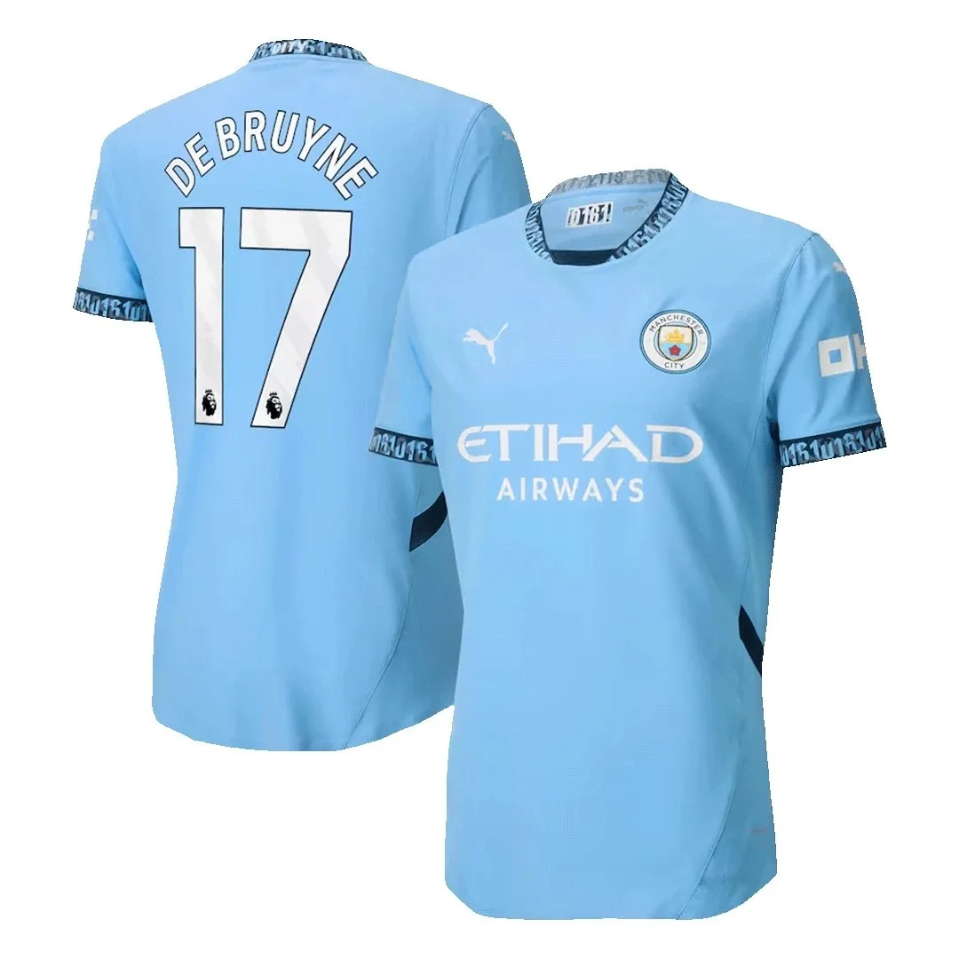 Manchester City 2024/25 Home Jersey – De Bruyne #17 (Player Version)