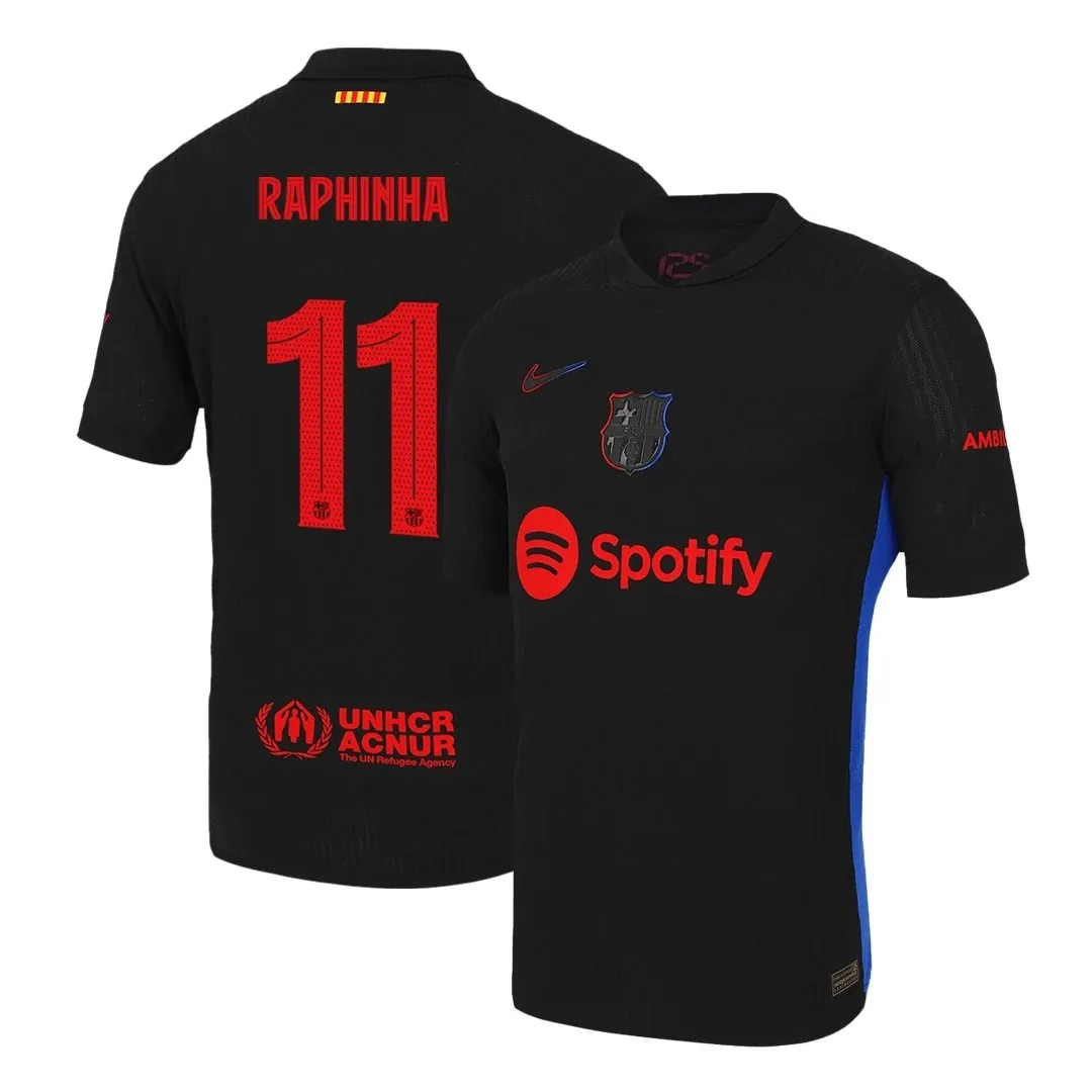 Barcelona 2024/25 Away Jersey – Raphinha #11 (Player Version, UCL)