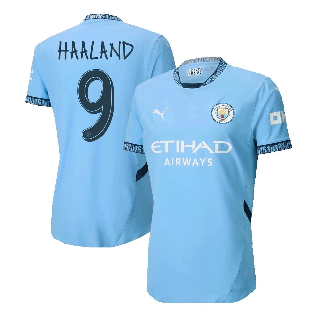Manchester City 2024/25 Home Jersey – Haaland #9 (Player Version, UCL)