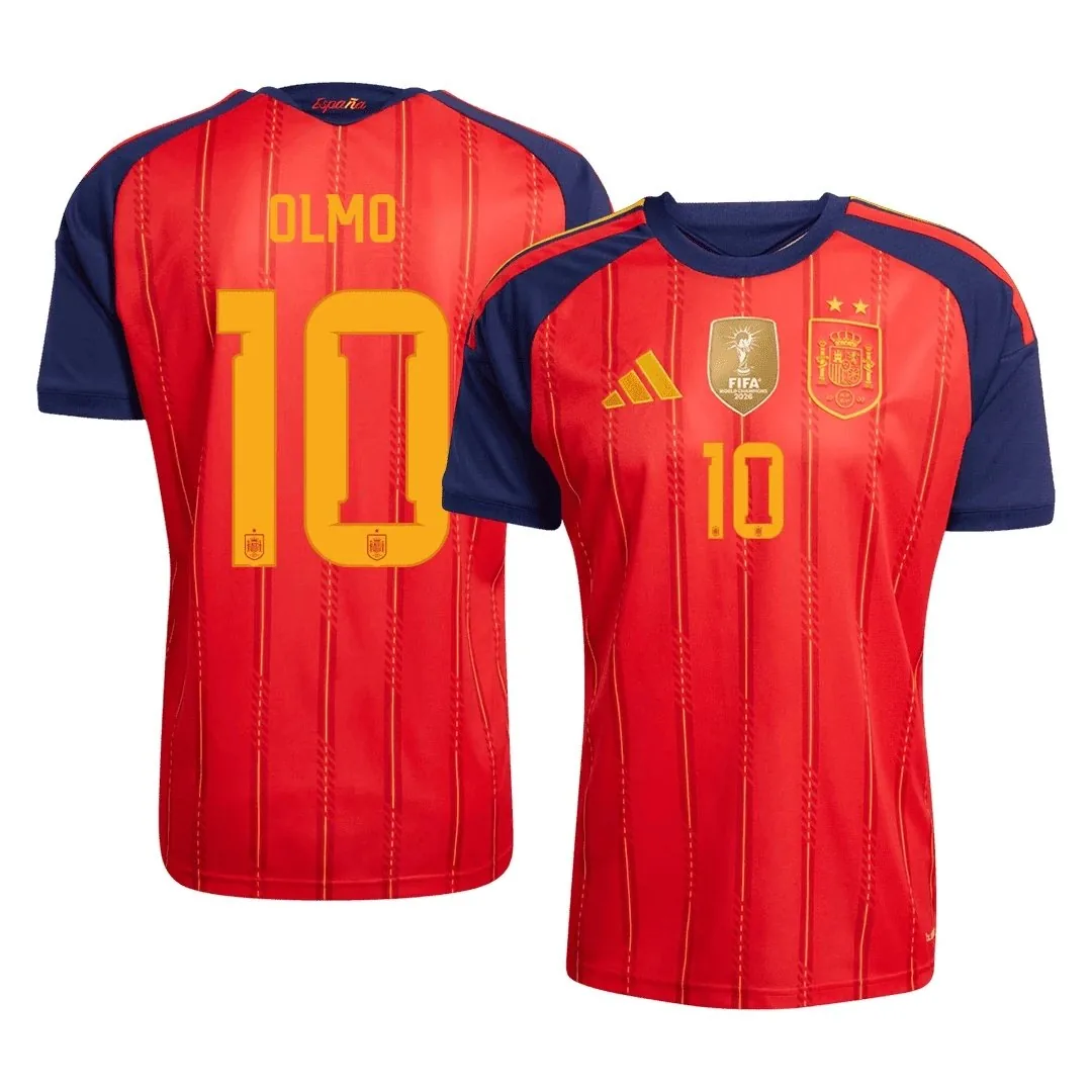 Spain 2026 Home Jersey – Olmo #10 (Champion Edition)