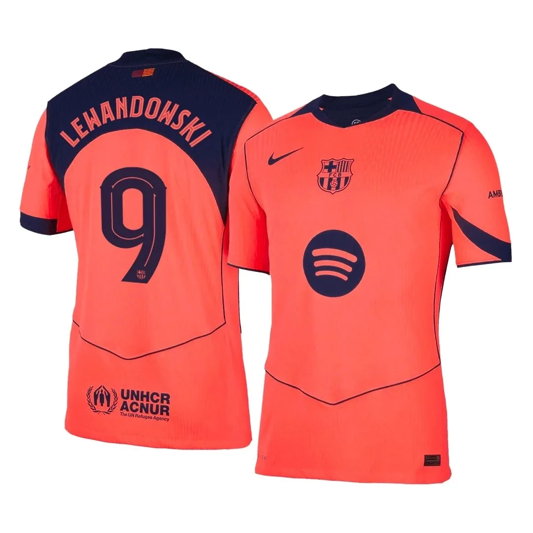 Barcelona 2025/26 Third Away Jersey – Lewandowski #9 (Player Version, UCL)