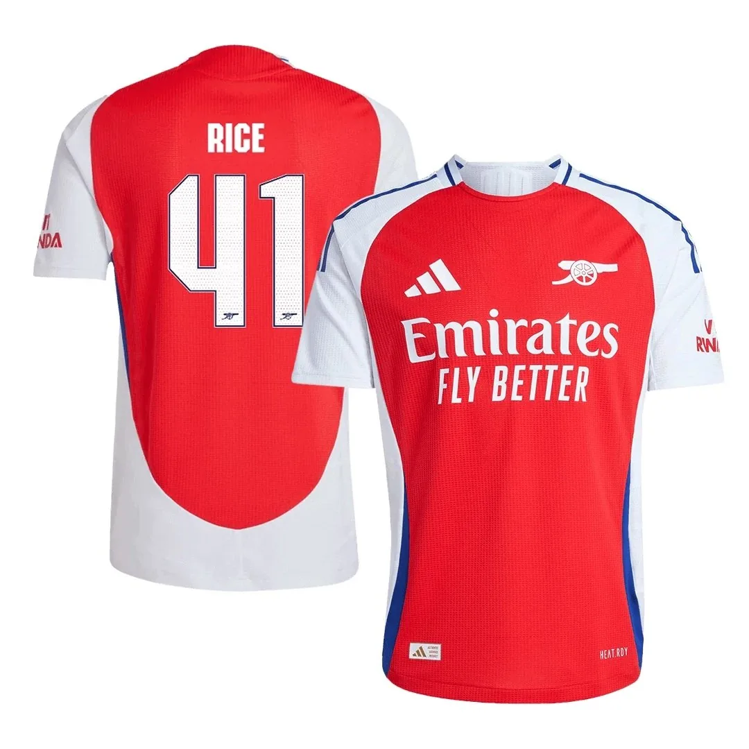 Arsenal 2024/25 Home Jersey – Rice #41 (Player Version, UCL)