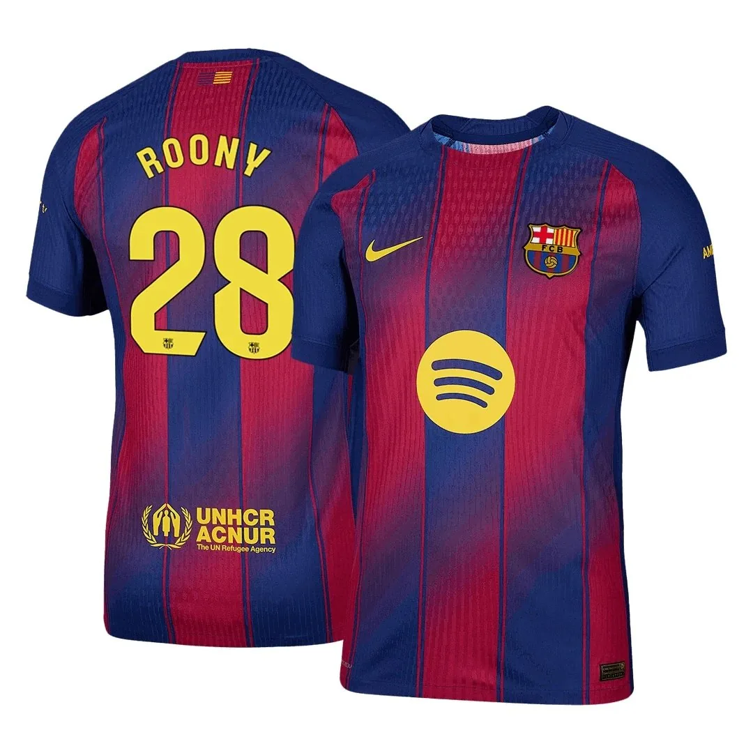 Barcelona 2025/26 Home Jersey – Roony #28 (Player Version)