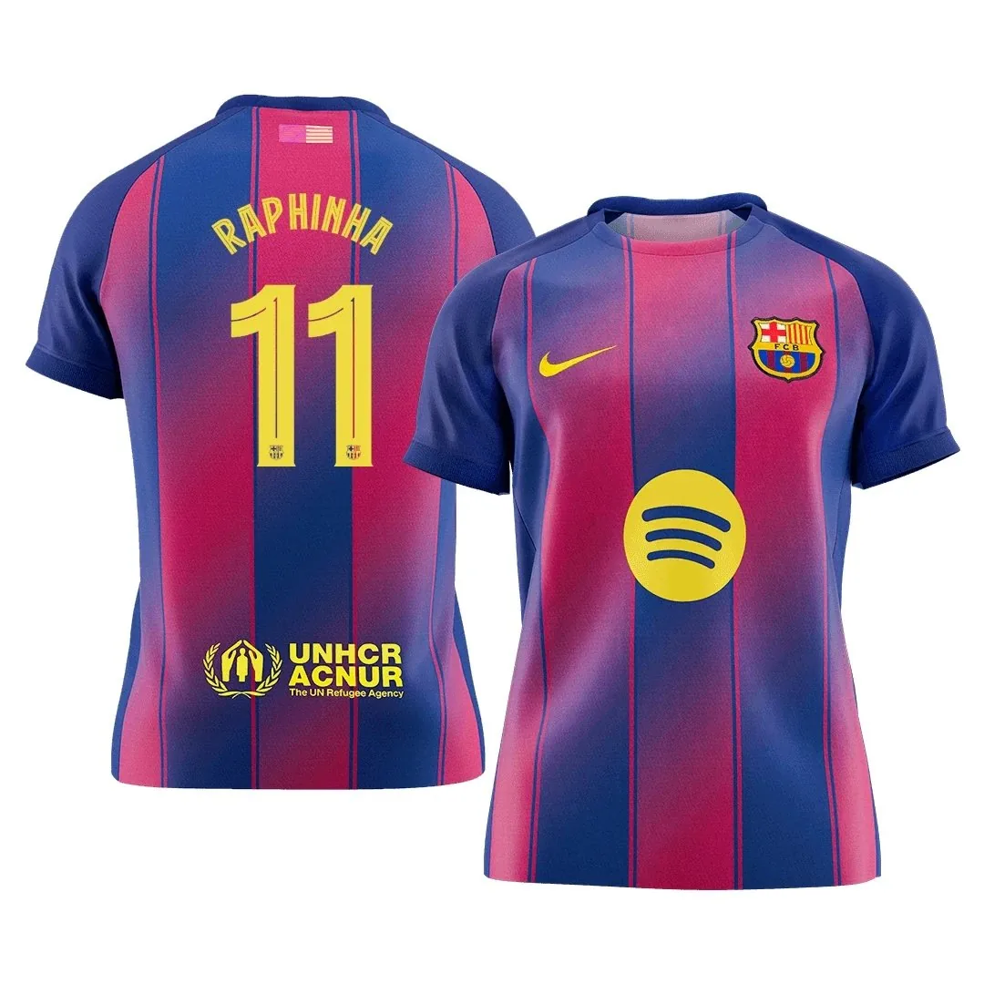 Barcelona 2025/26 Home Jersey – Raphinha #11 (UCL)