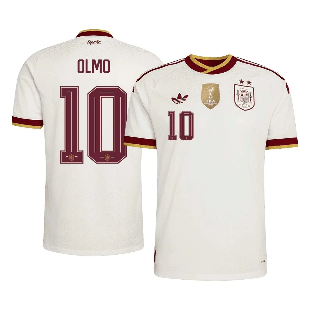 Spain 2026 Away Jersey – Olmo #10 (Player Version, Champion Edition)