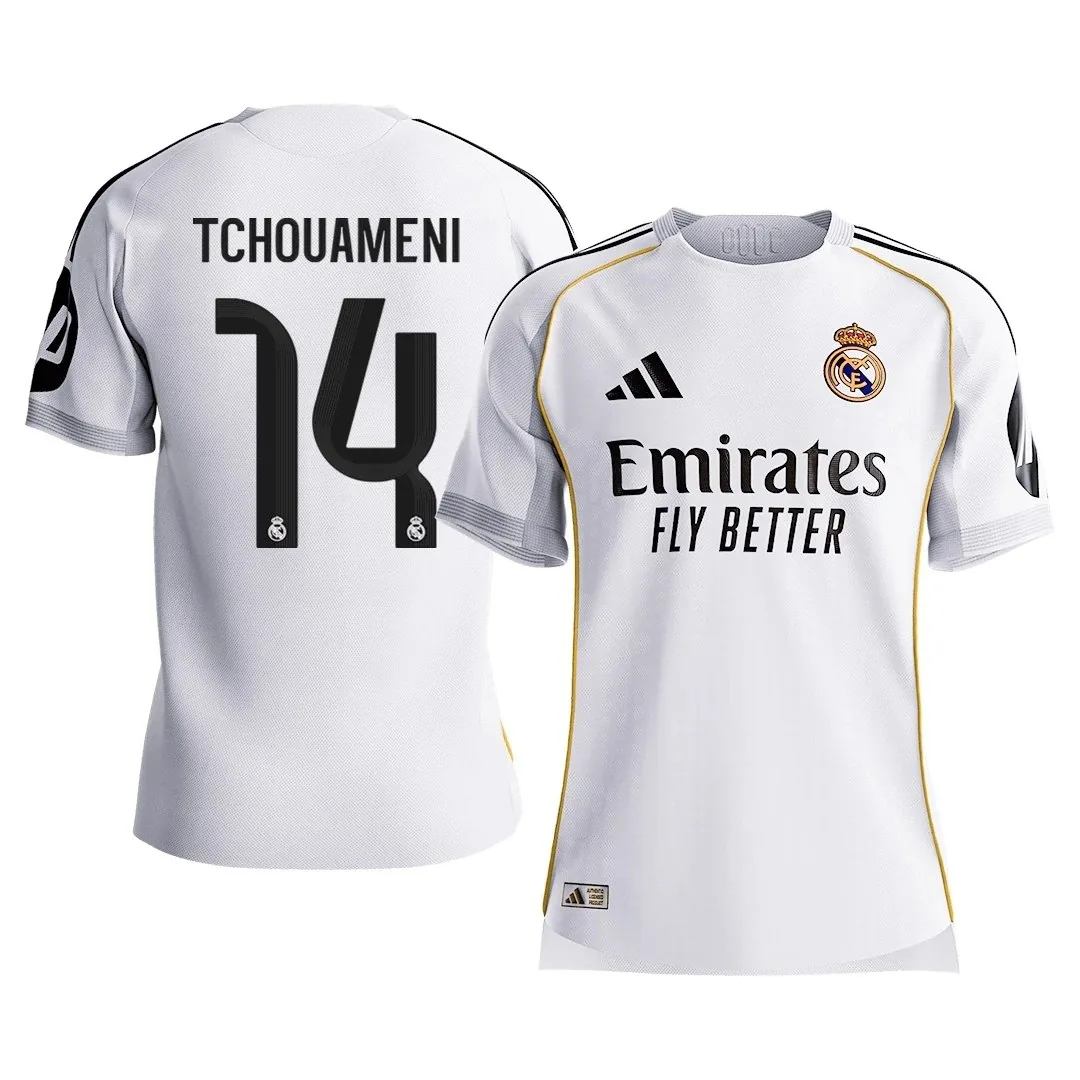 Real Madrid 2025/26 Home Jersey – Tchouameni #14 (Player Version)