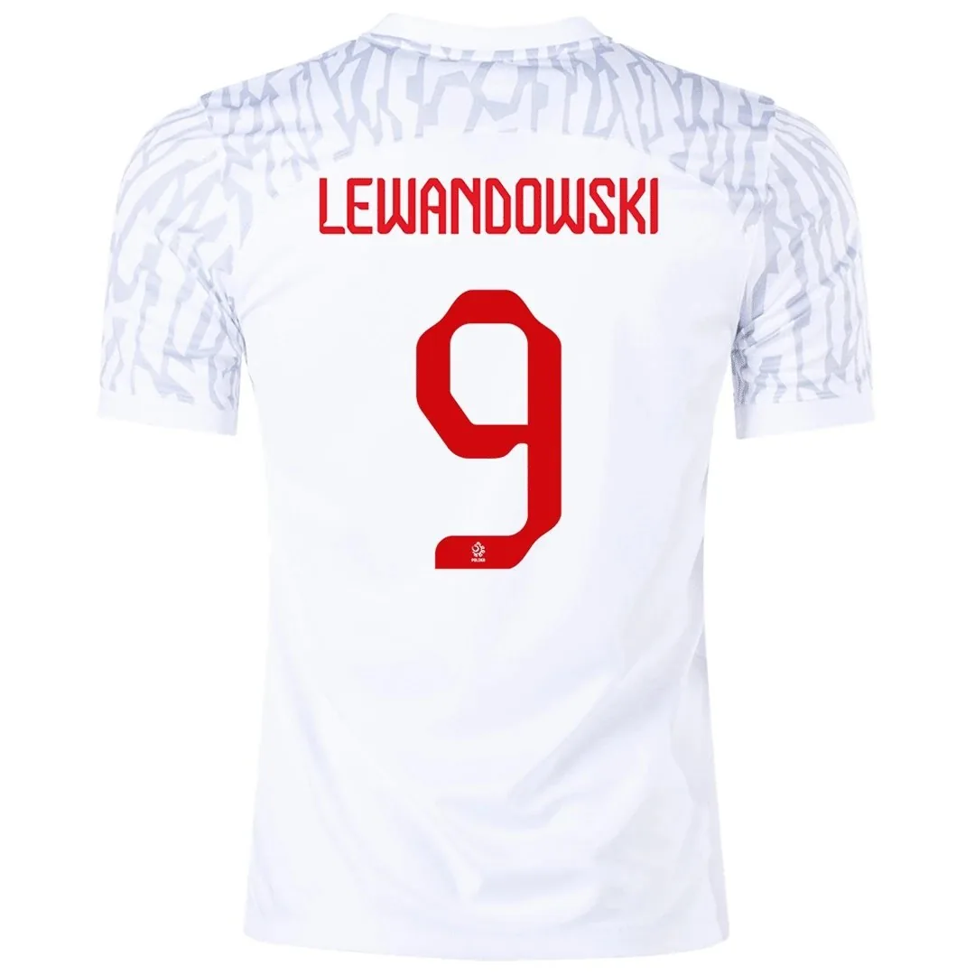 Poland 2022 Home Jersey – Lewandowski #9