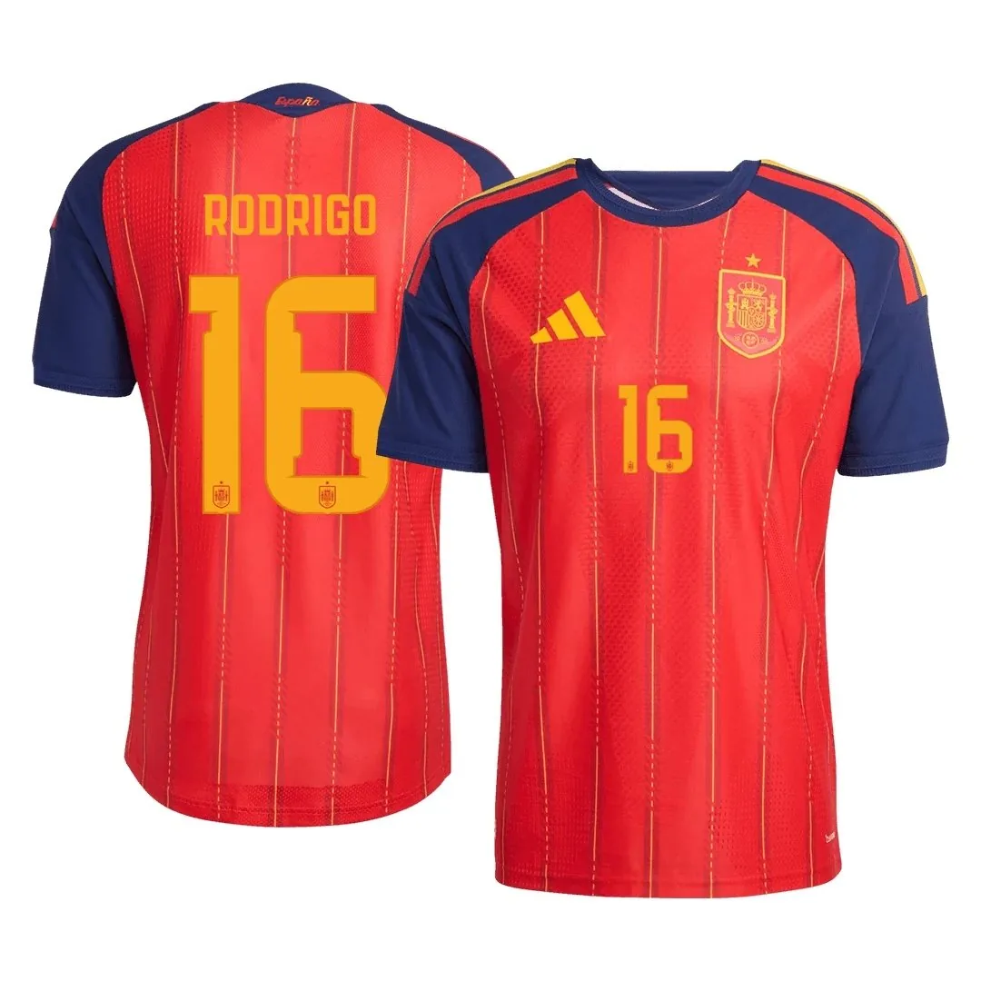 Spain 2026 Home Jersey – Rodrigo #16 (Player Version)