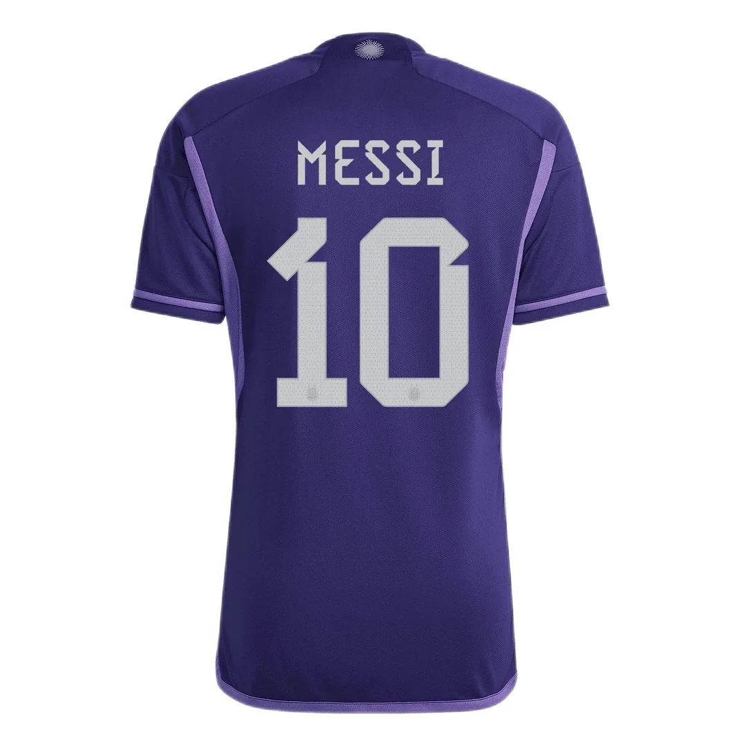 Argentina 2022 Away Jersey – Messi #10 (Champion Edition)