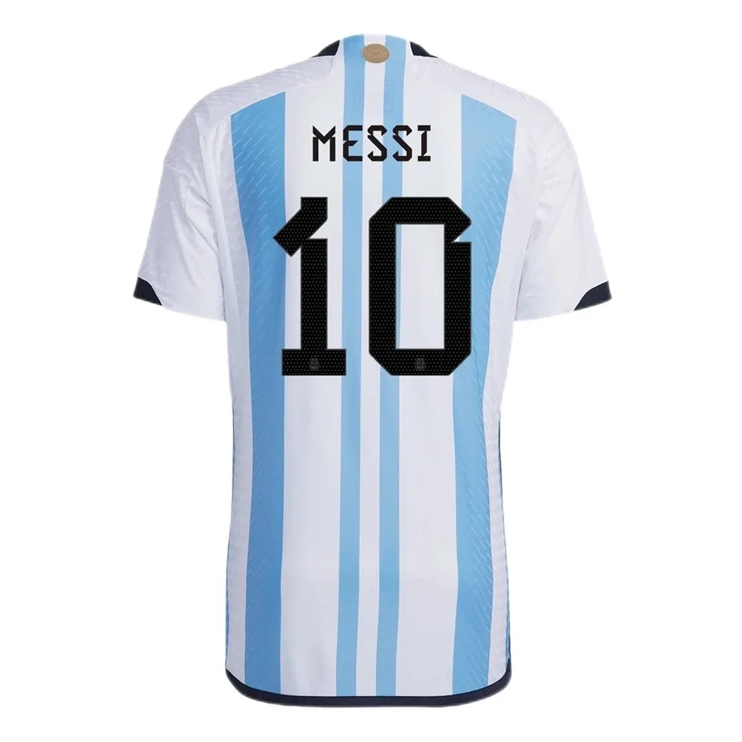 Argentina 2022 Home Jersey – Messi #10 (Player Version, Champion Edition, Authentic)